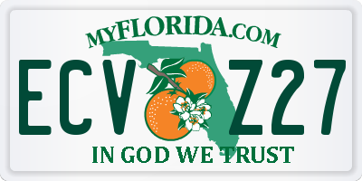 FL license plate ECVZ27