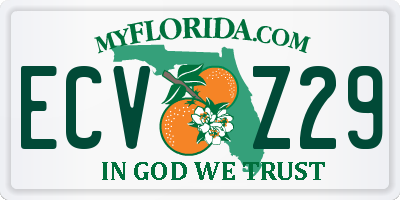 FL license plate ECVZ29