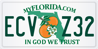 FL license plate ECVZ32