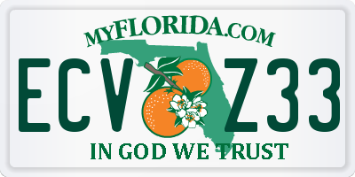 FL license plate ECVZ33