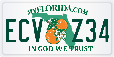 FL license plate ECVZ34