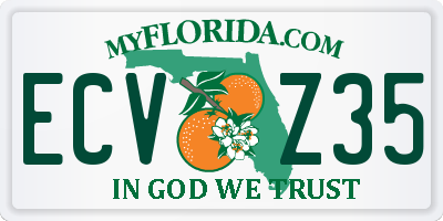 FL license plate ECVZ35