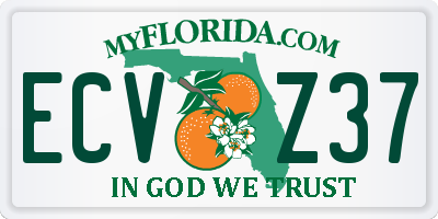 FL license plate ECVZ37