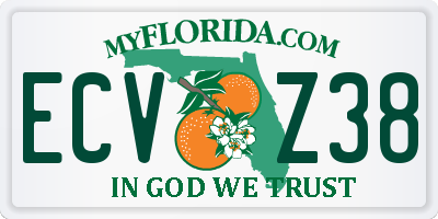 FL license plate ECVZ38