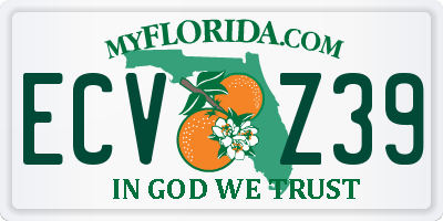 FL license plate ECVZ39