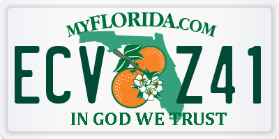 FL license plate ECVZ41