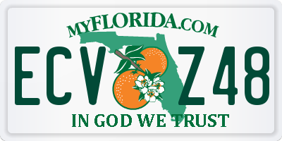 FL license plate ECVZ48