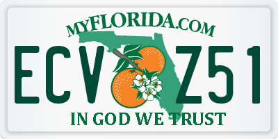 FL license plate ECVZ51