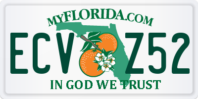 FL license plate ECVZ52