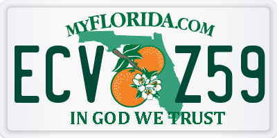 FL license plate ECVZ59