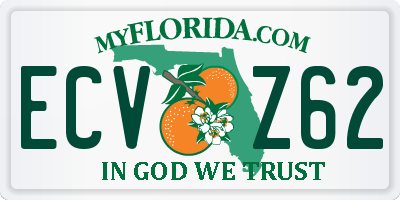 FL license plate ECVZ62