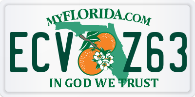 FL license plate ECVZ63