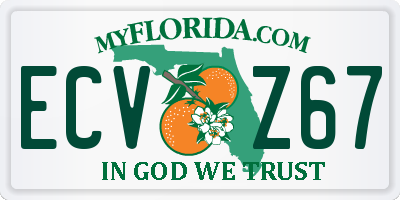 FL license plate ECVZ67