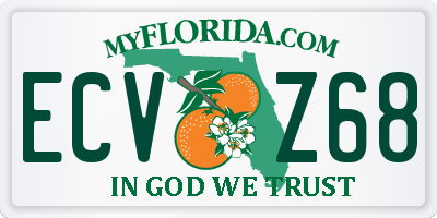 FL license plate ECVZ68