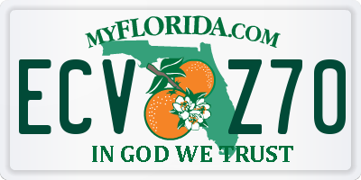 FL license plate ECVZ70