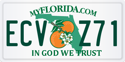 FL license plate ECVZ71
