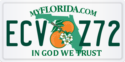 FL license plate ECVZ72