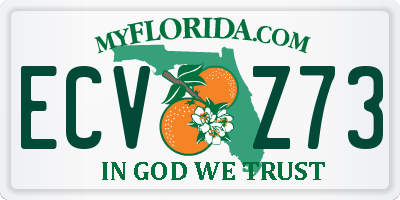 FL license plate ECVZ73