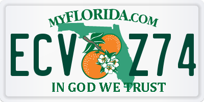 FL license plate ECVZ74