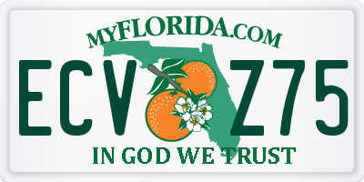 FL license plate ECVZ75