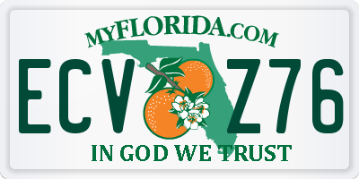 FL license plate ECVZ76