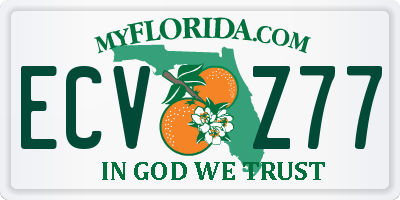 FL license plate ECVZ77
