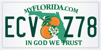 FL license plate ECVZ78