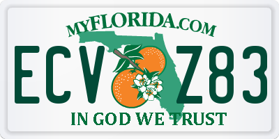 FL license plate ECVZ83