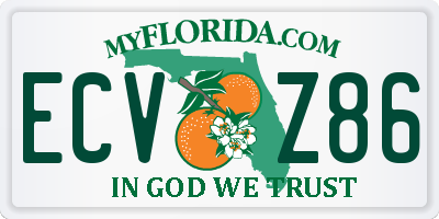 FL license plate ECVZ86