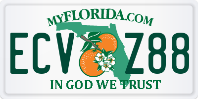 FL license plate ECVZ88