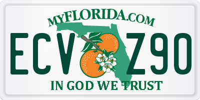 FL license plate ECVZ90