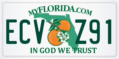 FL license plate ECVZ91