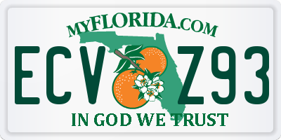 FL license plate ECVZ93