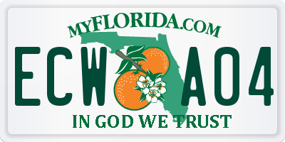FL license plate ECWA04