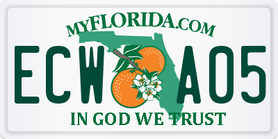 FL license plate ECWA05