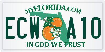 FL license plate ECWA10
