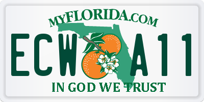 FL license plate ECWA11
