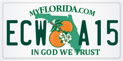 FL license plate ECWA15