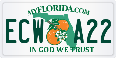FL license plate ECWA22