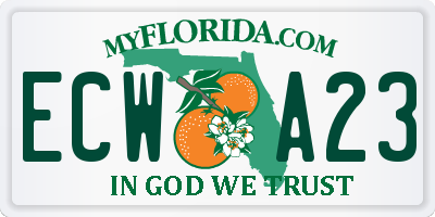 FL license plate ECWA23