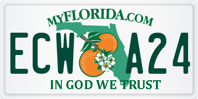FL license plate ECWA24