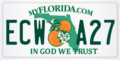FL license plate ECWA27