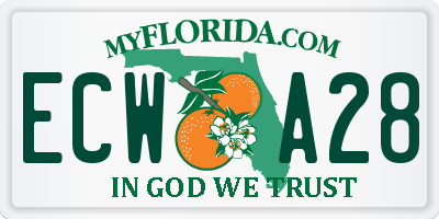 FL license plate ECWA28
