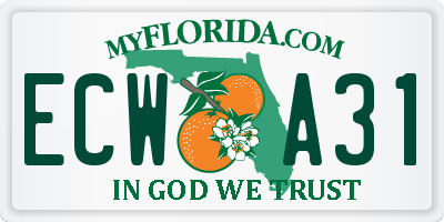 FL license plate ECWA31