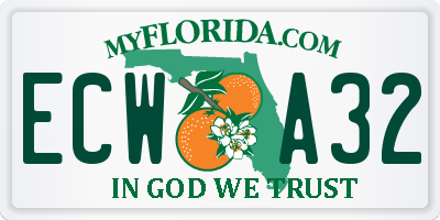 FL license plate ECWA32