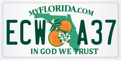 FL license plate ECWA37