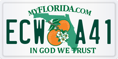 FL license plate ECWA41