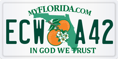 FL license plate ECWA42