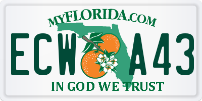 FL license plate ECWA43
