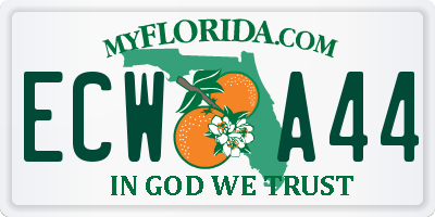 FL license plate ECWA44
